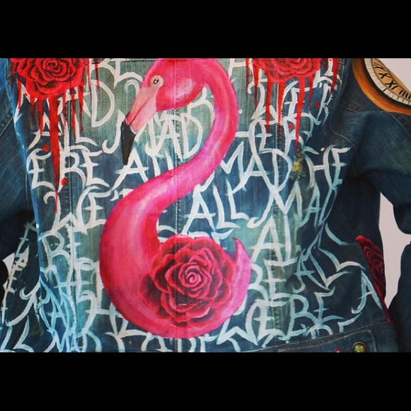 Hand Painted/Customized Denim Jacket - Picture 3 of 5